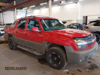 2002 Chevrolet Avalanche with VIN 3GNEK13T02G237816, listed as a IAAI auction lot 41603875 with 1 mi miles. Bid and sale history available at carsss.com. Image 1.