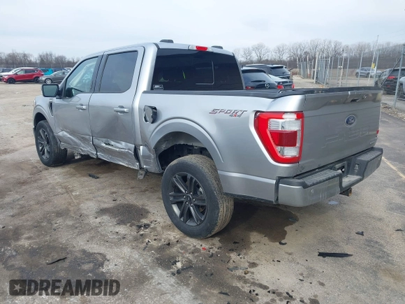 2021 Ford F-150 XL with VIN 1FTFW1E84MFA24558, listed as a IAAI auction lot 41996662 with 54,342 mi miles. Bid and sale history available at carsss.com. Image 3.
