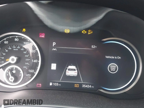 2022 Genesis GV80 Advanced Plus with VIN KMUHCESCXNU078815, listed as a IAAI auction lot 41558532 with 35,424 mi miles and . Bid and sale history available at DreamBid. Image 15.