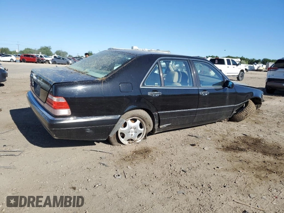 1999 Mercedes-Benz S-Class with VIN WDBGA43G3XA423749, listed as a Copart auction lot 56923464 with 0 mi miles and Salvage Title. Bid and sale history available at carsss.com. Image 3.