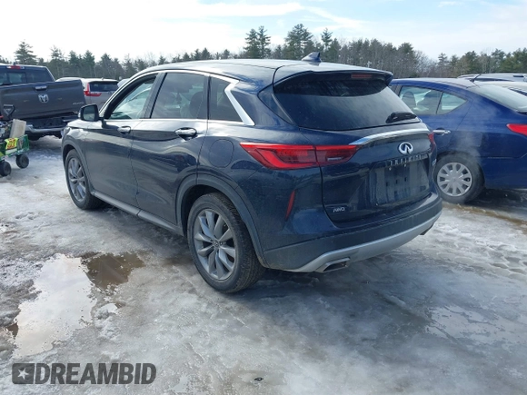 2019 Infiniti QX50 Luxe with VIN 3PCAJ5M39KF144475, listed as a IAAI auction lot 41653905 with 58,436 mi miles and . Bid and sale history available at DreamBid. Image 3.