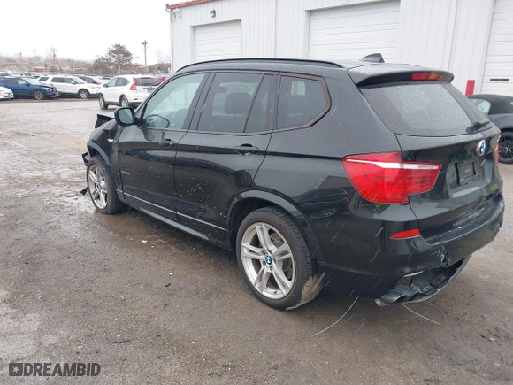 2013 BMW X3 xDrive28i with VIN 5UXWX9C54D0D02299, listed as a IAAI auction lot 41731353 with 105,066 mi miles. Bid and sale history available at carsss.com. Image 3.
