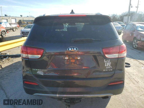 2018 Kia Sorento EX with VIN 5XYPHDA52JG353666, listed as a Copart auction lot 43708635 with 140,547 mi miles and Salvage Title. Bid and sale history available at carsss.com. Image 6.