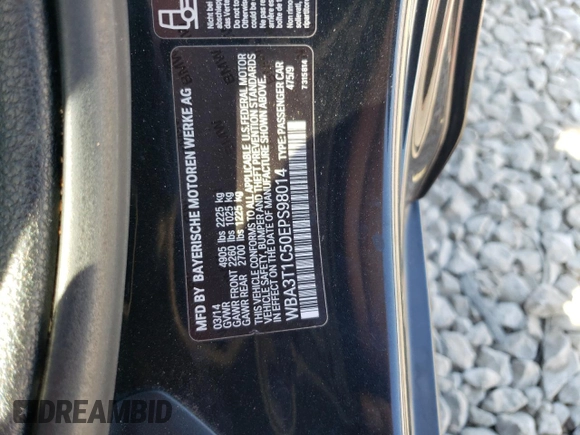 2014 BMW 4 Series 428i xDrive with VIN WBA3T1C50EPS98014, listed as a Copart auction lot 72327884 with 124,421 mi miles and Salvage Title. Bid and sale history available at carsss.com. Image 12.