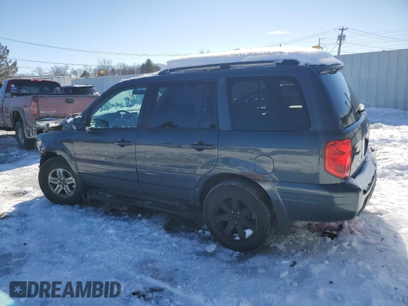 2003 Honda Pilot EX z VIN 2HKYF18563H607437, wystawiony jako Copart lot #46503435 z przebiegiem 107 286 mil mil oraz Szkoda całkowita • Salvage title. Historia ofert i sprzedaży dostępna na DreamBid. Obrazek 2.