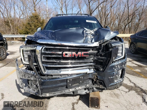 2021 GMC Yukon SLT with VIN 1GKS2BKD3MR282669, listed as a Copart auction lot 47634735 with 58,601 mi miles and Salvage Title. Bid and sale history available at carsss.com. Image 5.