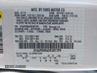 2013 Ford Fusion SE with VIN 3FA6P0HR6DR387299, listed as a IAAI auction lot 42403377 with 229,359 mi miles and . Bid and sale history available at DreamBid. Image 9.