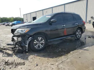 2019 Nissan Pathfinder SV z VIN 5N1DR2MN6KC588508, wystawiony jako Copart lot #53948375 z przebiegiem 148 239 mil mil oraz Szkoda całkowita • Salvage title. Historia ofert i sprzedaży dostępna na DreamBid. Obrazek 1.