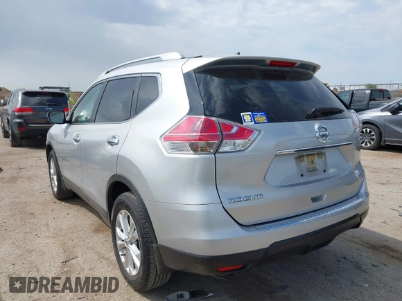 2016 Nissan Rogue SV with VIN JN8AT2MT7GW030345, listed as a IAAI auction lot 41889176 with 53,737 mi miles and . Bid and sale history available at carsss.com. Image 3.
