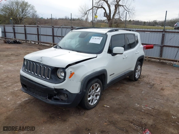 2017 Jeep Renegade Altitude with VIN ZACCJABB7HPE60518, listed as a IAAI auction lot 41787992 with 93,722 mi miles. Bid and sale history available at carsss.com. Image 17.