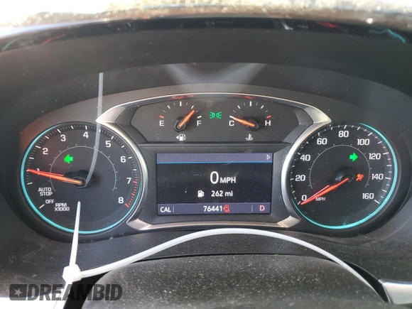 2020 Chevrolet Traverse LT Cloth with VIN 1GNERGKW9LJ246279, listed as a Copart auction lot 43505394 with 76,441 mi miles. Bid and sale history available at carsss.com. Image 9.