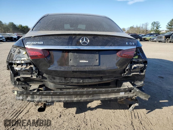 2021 Mercedes-Benz E 53 AMG with VIN W1KZF6BB6MA936959, listed as a Copart auction lot 50154255 with 55,688 mi miles and Salvage Title. Bid and sale history available at DreamBid. Image 6.