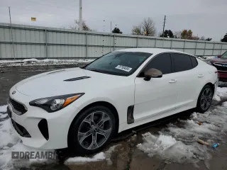 2020 Kia Stinger GT-Line with VIN KNAE15LA8L6075077, listed as a Copart auction lot 79750434 with 52,786 mi miles and Salvage Title. Bid and sale history available at carsss.com. Image 1.