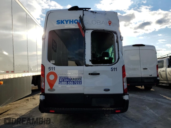 2023 Ford Transit Passenger XL with VIN 1FBVU4X89PKB82684, listed as a Copart auction lot 81326614 with 35,649 mi miles and Salvage title. Bid and sale history available at DreamBid. Image 6.