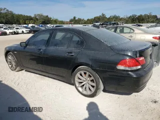 2007 BMW 7 Series 750i with VIN WBAHL83557DT09205, listed as a Copart auction lot 83580374 with 150,334 mi miles and Clean title. Bid and sale history available at DreamBid. Image 2.