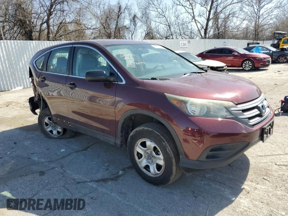 2014 Honda CR-V LX with VIN 5J6RM4H31EL052139, listed as a Copart auction lot 50421445 with 107,540 mi miles and Salvage Title. Bid and sale history available at carsss.com. Image 4.