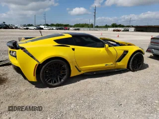 2018 Chevrolet Corvette Z06 1LZ with VIN 1G1YP2D62J5600301, listed as a Copart auction lot 64827244 with 41,767 mi miles and Salvage Title. Bid and sale history available at carsss.com. Image 3.