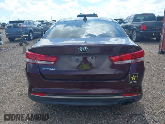 2018 Kia Optima LX with VIN 5XXGT4L32JG255929, listed as a IAAI auction lot 42577063 with 95,314 mi miles and . Bid and sale history available at DreamBid. Image 16.
