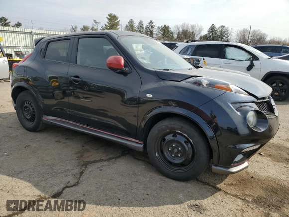 2014 Nissan Juke Nismo with VIN JN8AF5MR7ET362894, listed as a Copart auction lot 47575885 with 161,242 mi miles and Salvage Title. Bid and sale history available at DreamBid. Image 4.