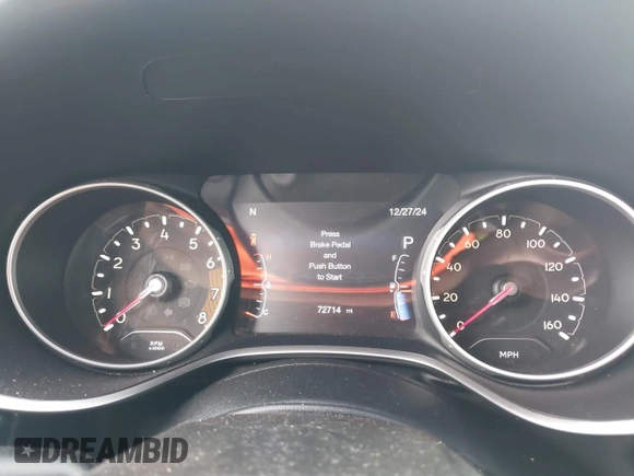 2018 Jeep Compass Latitude with VIN 3C4NJCBB1JT327076, listed as a IAAI auction lot 41185251 with 72,714 mi miles. Bid and sale history available at carsss.com. Image 7.