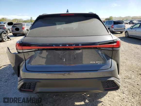 2024 Lexus RX with VIN 2T2BAMCA1RC046677, listed as a Copart auction lot 74885944 with 6,565 mi miles and Salvage Title. Bid and sale history available at carsss.com. Image 6.