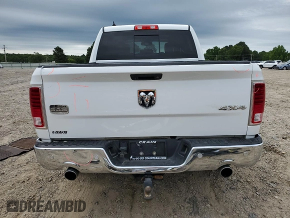 2017 Ram 1500 Longhorn with VIN 1C6RR7PT7HS821030, listed as a Copart auction lot 57826095 with 123,416 mi miles and Clean title. Bid and sale history available at DreamBid. Image 6.