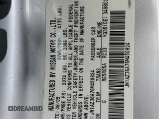 2006 Nissan 350Z Touring z VIN JN1AZ36A76M450924, wystawiony jako Copart lot #47313125 z przebiegiem 107 621 mil mil oraz Szkoda całkowita • Salvage title. Historia ofert i sprzedaży dostępna na DreamBid. Obrazek 14.