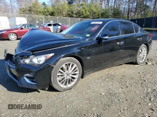 2019 Infiniti Q50 Luxe z VIN JN1EV7AR4KM559286, wystawiony jako Copart lot #49863595 z przebiegiem 60 715 mil mil oraz Czysty tytuł • Clean title. Historia ofert i sprzedaży dostępna na DreamBid. Obrazek 1.