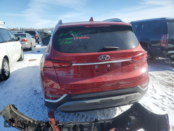 2019 Hyundai Santa Fe Limited with VIN 5NMS5CAD5KH075504, listed as a Copart auction lot 45567185 with 84,029 mi miles and Salvage Title. Bid and sale history available at carsss.com. Image 6.