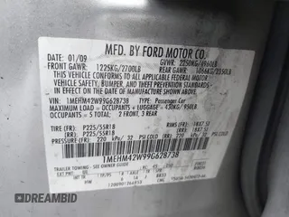 2009 Mercury Sable Premier с VIN 1MEHM42W99G628738, выставлен на аукционе IAAI как лот 42722600 с пробегом 179 565 миль миль и . История ставок и продаж доступна на DreamBid. Изображение 9.