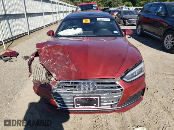 2018 Audi A5 Sportback Premium Plus with VIN WAUENCF5XJA007350, listed as a Copart auction lot 74680973 with 111,276 mi miles. Bid and sale history available at carsss.com. Image 5.
