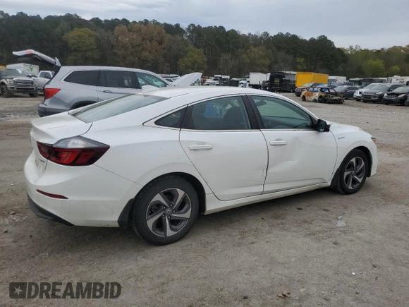 2019 Honda Insight EX with VIN 19XZE4F56KE017334, listed as a Copart auction lot 50758585 with 137,923 mi miles and Salvage Title. Bid and sale history available at carsss.com. Image 3.
