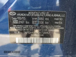 2016 Hyundai Elantra SE with VIN 5NPDH4AEXGH758842, listed as a Copart auction lot 49199524 with 155,813 mi miles and Clean Title. Bid and sale history available at DreamBid. Image 12.