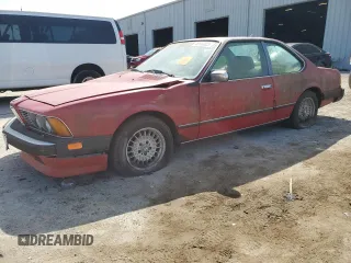 1987 BMW 6 Series 635CSi with VIN WBAEC8404H0613866, listed as a Copart auction lot 49552325 with Not Provided miles and Clean Title. Bid and sale history available at carsss.com. Image 1.