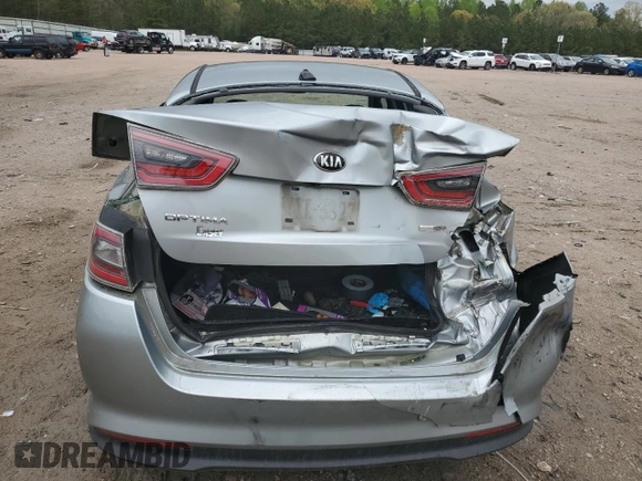 2014 Kia Optima Hybrid LX with VIN KNAGM4AD0E5073615, listed as a Copart auction lot 53137495 with 129,752 mi miles and Salvage Title. Bid and sale history available at carsss.com. Image 6.