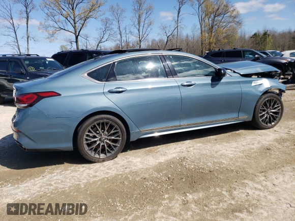 2018 Genesis G80 Sport z VIN KMHGN4JB9JU247868, wystawiony jako Copart lot #47442534 z przebiegiem 47 162 mil mil oraz Szkoda całkowita • Salvage title. Historia ofert i sprzedaży dostępna na DreamBid. Obrazek 3.