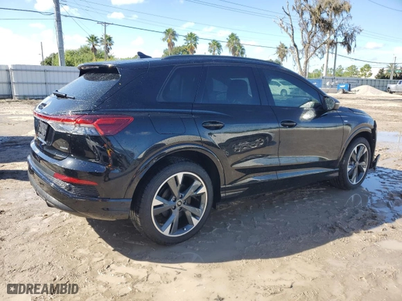 2024 Audi Q4 e-tron Premium Plus with VIN WA1LUBFZ6RP065839, listed as a Copart auction lot 73649894 with 1,986 mi miles and Salvage Title. Bid and sale history available at carsss.com. Image 3.