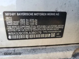 2020 BMW 3 Series M340i xDrive with VIN WBA5U9C03LA380179, listed as a Copart auction lot 44415265 with 66,172 mi miles and Salvage Title. Bid and sale history available at DreamBid. Image 12.