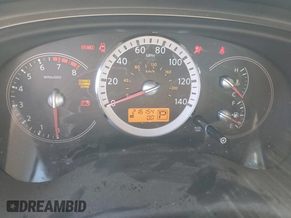 2007 Nissan Quest SE with VIN 5N1BV28U27N143294, listed as a Copart auction lot 82785134 with 216,154 mi miles and Salvage Title. Bid and sale history available at carsss.com. Image 9.