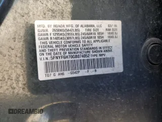2016 Honda Pilot EX-L с VIN 5FNYF6H70GB074052, выставлен на аукционе Copart как лот 58181665 с пробегом 147 780 миль миль и Списание • Salvage title. История ставок и продаж доступна на DreamBid. Изображение 14.