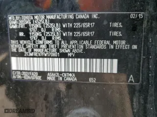 2015 Toyota RAV4 XLE with VIN 2T3WFREV7FW170801, listed as a Copart auction lot 44907765 with 82,157 mi miles and Salvage Title. Bid and sale history available at carsss.com. Image 15.