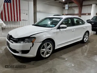 2014 Volkswagen Passat TDI SEL Premium with VIN 1VWCN7A34EC070183, listed as a Copart auction lot 46338665 with 121,337 mi miles and Salvage Title. Bid and sale history available at carsss.com. Image 1.