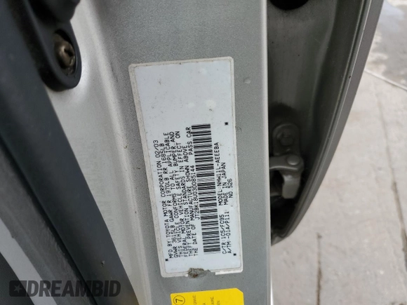 2003 Toyota Prius with VIN JT2BK18U030085144, listed as a Copart auction lot 86376474 with 165,000 mi miles and Clean Title. Bid and sale history available at carsss.com. Image 12.