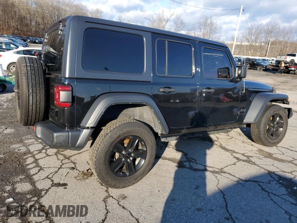 2021 Jeep Wrangler Unlimited Sport Altitude with VIN 1C4HJXDN0MW709609, listed as a Copart auction lot 84148934 with Not provided miles and Salvage title. Bid and sale history available at DreamBid. Image 3.