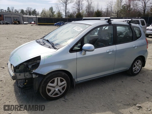 2007 Honda Fit with VIN JHMGD38447S053681, listed as a Copart auction lot 50715265 with 176,392 mi miles and Salvage Title. Bid and sale history available at carsss.com. Image 1.