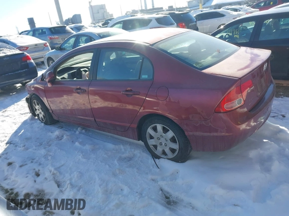 2007 Honda Civic Sdn LX with VIN 1HGFA16577L139830, listed as a IAAI auction lot 41307086 with 1 mi miles. Bid and sale history available at carsss.com. Image 3.