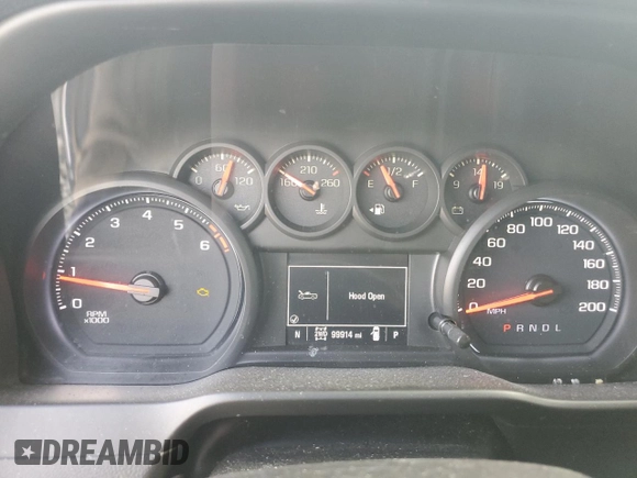 2019 Chevrolet Silverado 1500 Custom with VIN 1GCUYBEF7KZ268867, listed as a Copart auction lot 80945794 with 99,914 mi miles and Salvage Title. Bid and sale history available at DreamBid. Image 9.