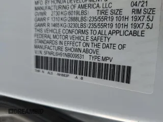 2022 Honda Odyssey Elite z VIN 5FNRL6H91NB009531, wystawiony jako Copart lot #54019135 z przebiegiem 77 822 mil mil oraz Szkoda całkowita • Salvage title. Historia ofert i sprzedaży dostępna na DreamBid. Obrazek 13.