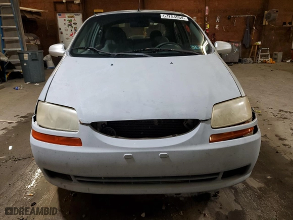 2004 Chevrolet Aveo LS with VIN KL1TJ52624B223151, listed as a Copart auction lot 67754564 with 105,356 mi miles and Salvage Title. Bid and sale history available at carsss.com. Image 5.