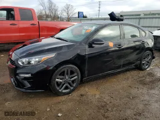 2020 Kia Forte GT-Line with VIN 3KPF34AD9LE243652, listed as a Copart auction lot 45992265 with 58,917 mi miles and Salvage Title. Bid and sale history available at carsss.com. Image 1.